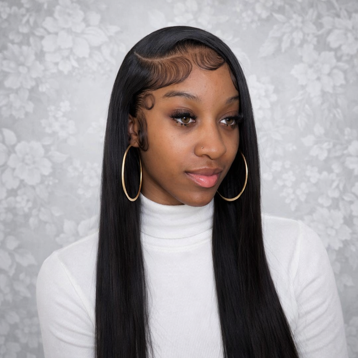 Long Straight Silky Wig Human Hair