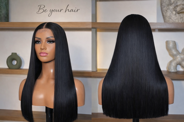 Long Straight Silky Wig Human Hair
