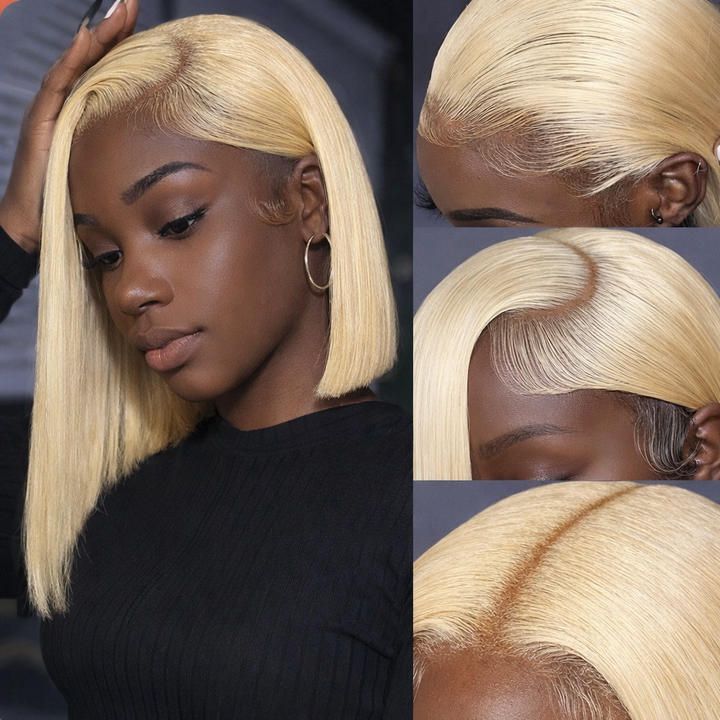 Blonde 613 Bob Human Hair  Pre-Plucked Ready to Wear