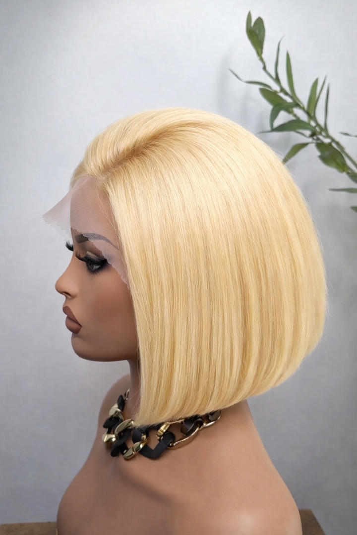 Blonde 613 Bob Human Hair  Pre-Plucked Ready to Wear