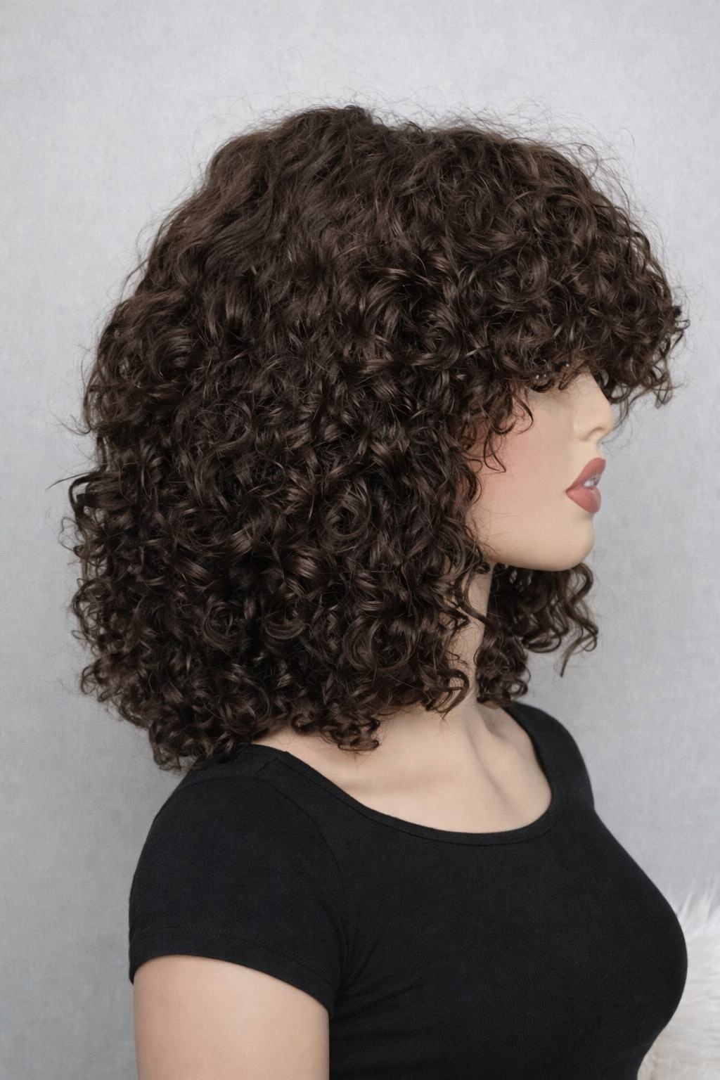 Full Curly Bob Glueless Wigs Human Hair