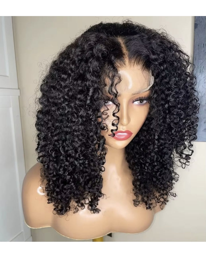 Wavy Curly Short Bob Glueless Wigs Ready To Wear Wigs Human Hair wet And Wavy