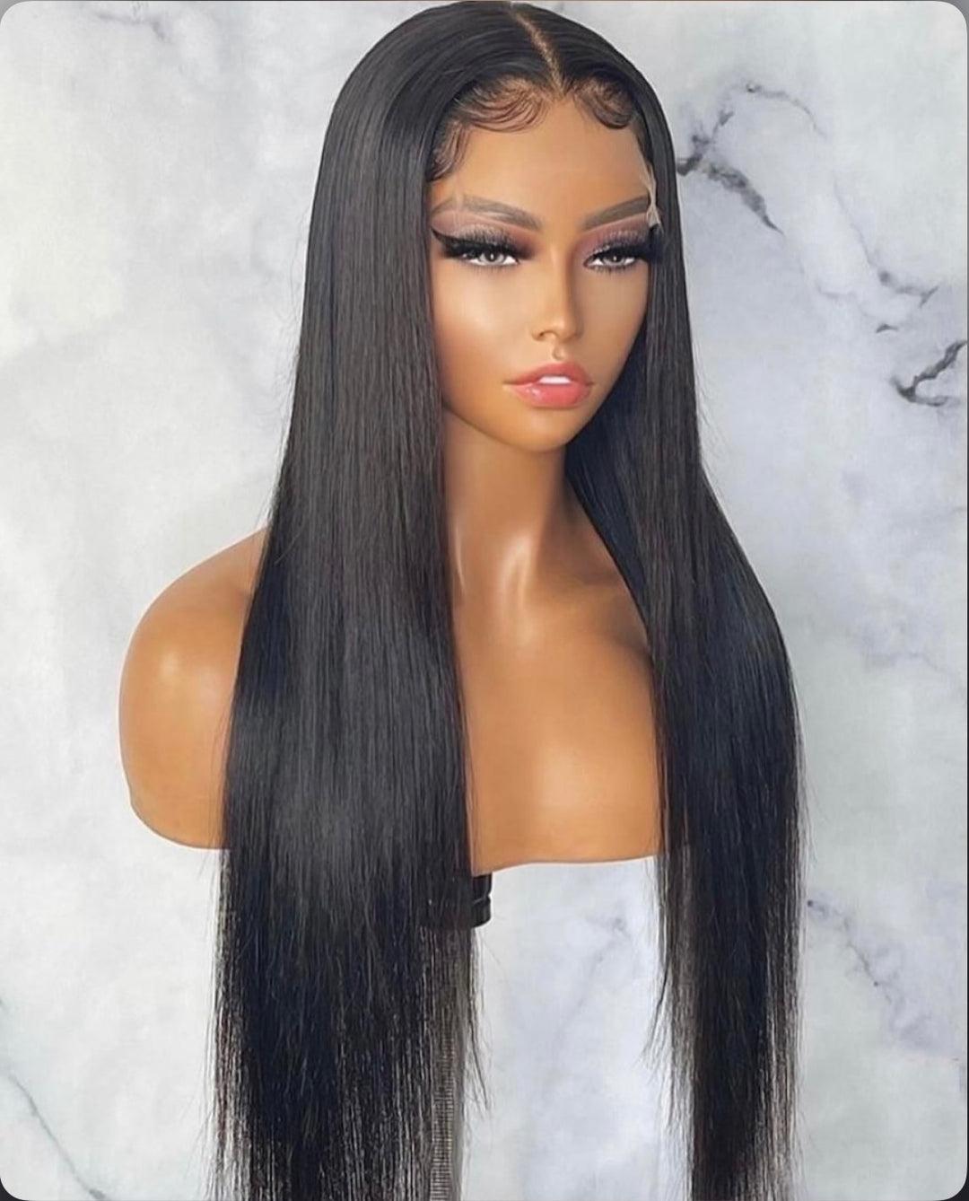 Long Straight Silky Wig Human Hair
