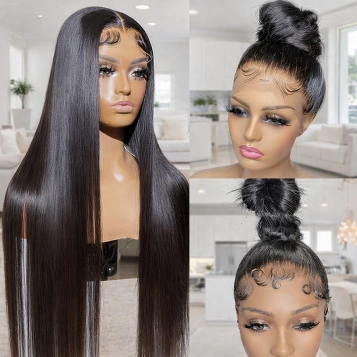 Long Straight Silky Wig Human Hair